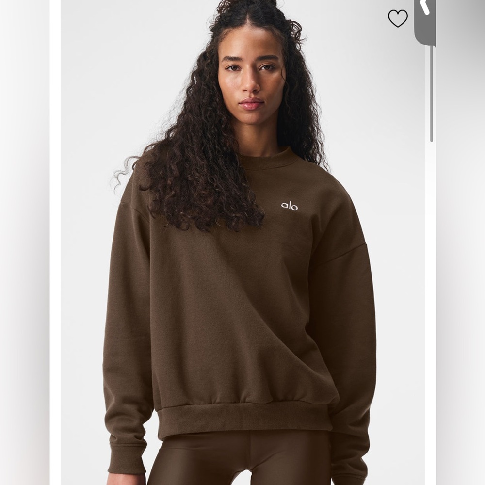 Alo Crewneck Accolade pullover- expresso women’s XL